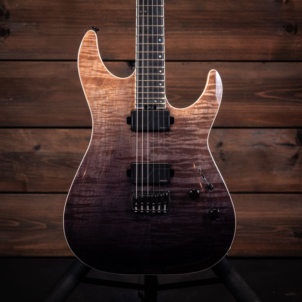 2020 Schecter C-1 SLS Elite - Black Fade Burst