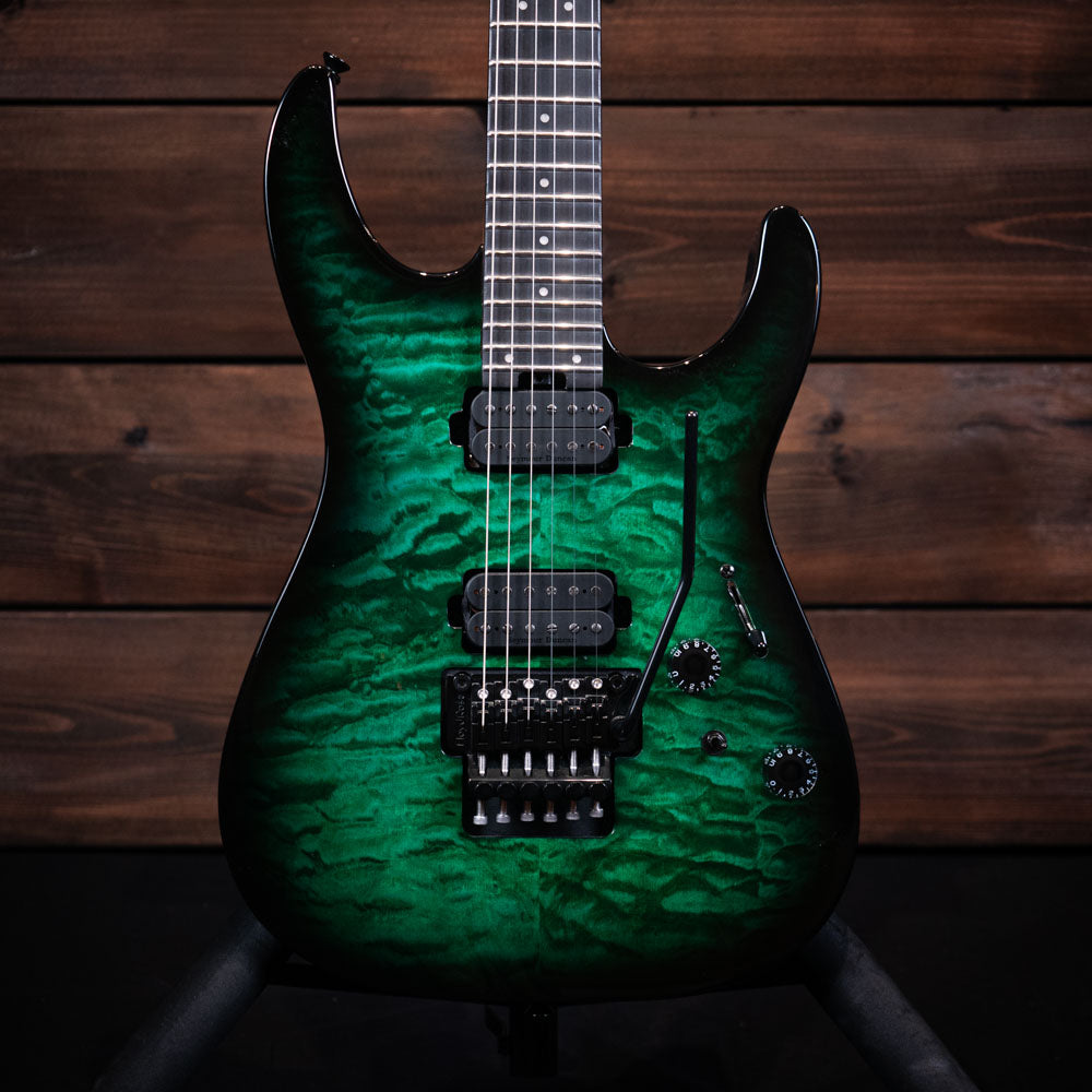 Charvel Pro-Mod Plus Dinky DK24 HH FR QM EB - Cloaked Emerald Green