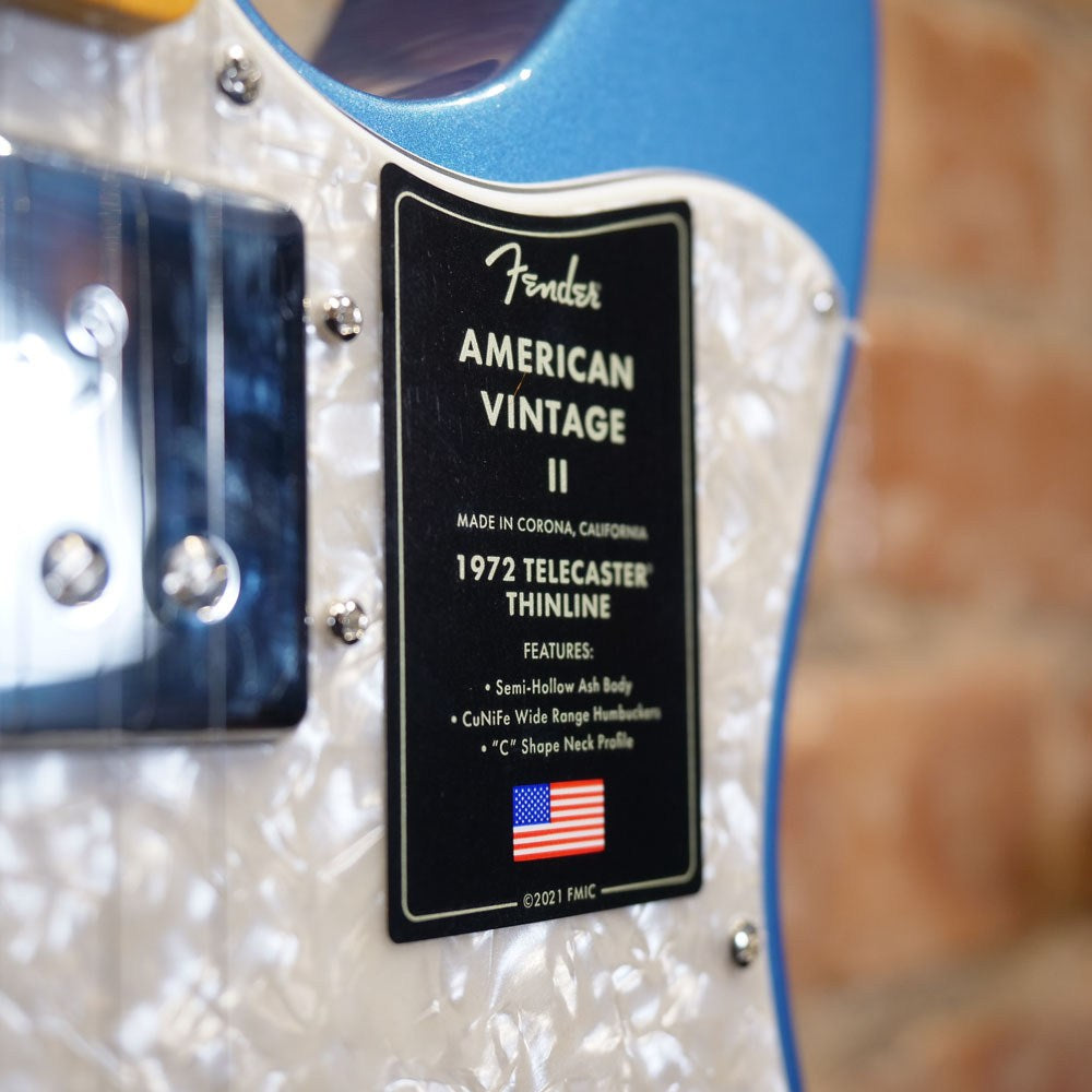 Fender American Vintage II 72' Thinline Telecaster - Lake Placid Blue