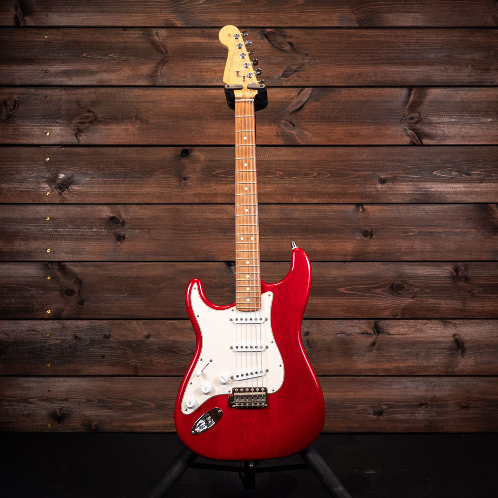 2003 Fender Highway One Stratocaster Left-Handed - Transparent Crimson Red