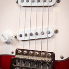 2003 Fender Highway One Stratocaster Left-Handed - Transparent Crimson Red