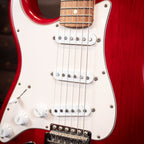 2003 Fender Highway One Stratocaster Left-Handed - Transparent Crimson Red