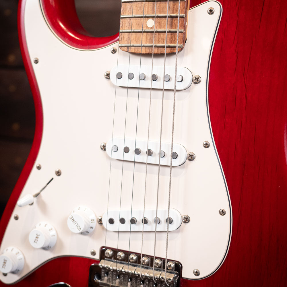 2003 Fender Highway One Stratocaster Left-Handed - Transparent Crimson Red