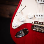 2003 Fender Highway One Stratocaster Left-Handed - Transparent Crimson Red