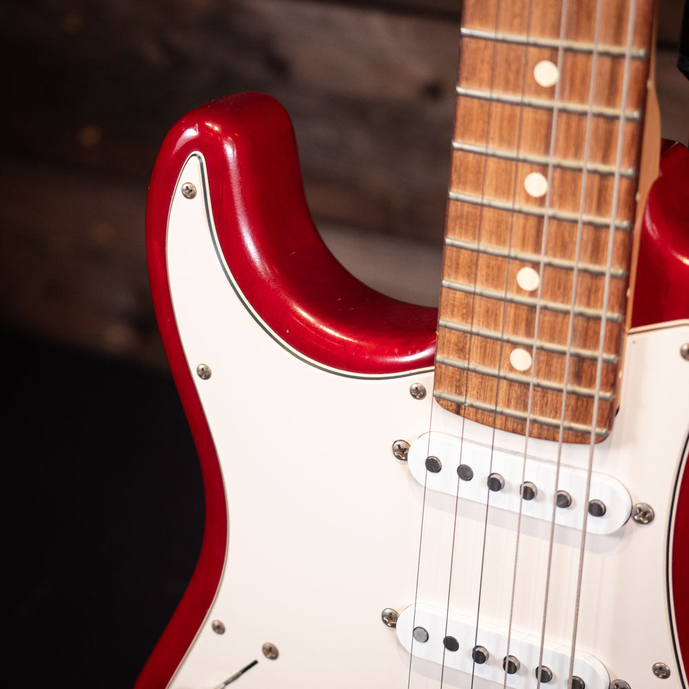 2003 Fender Highway One Stratocaster Left-Handed - Transparent Crimson Red