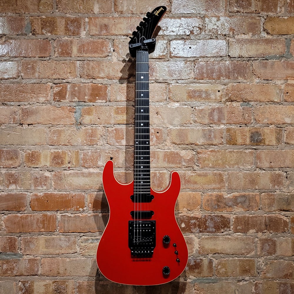 Used Gibson U2 Guitar Ferrari Red In The Attic