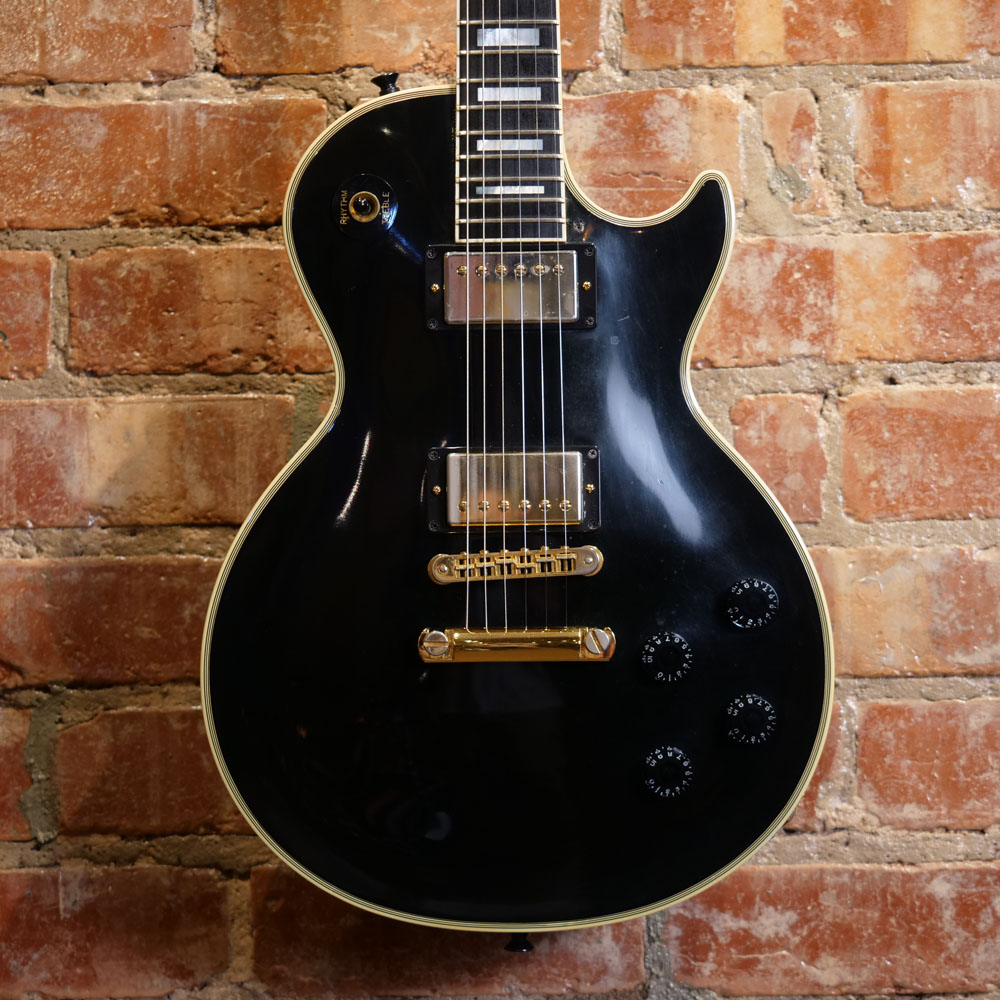 Used Gibson Les Paul Custom Electric Guitar Black 01053695 1
