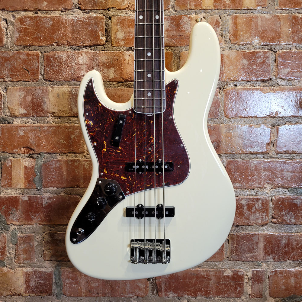 New Fender 1966 Jazz Bass LH Bass Guitar Olympic White | American 