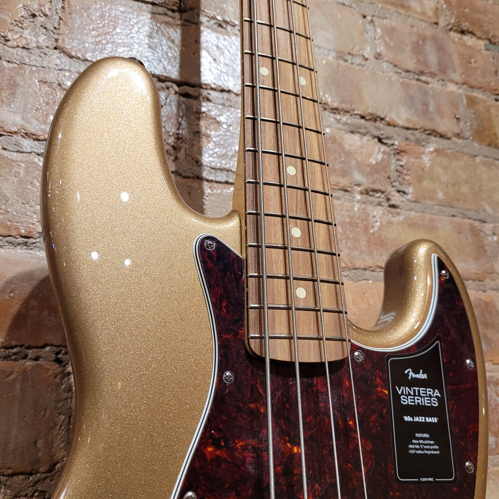 New Fender 60s Jazz Bass Bass Guitar Firemist Gold | Vintera