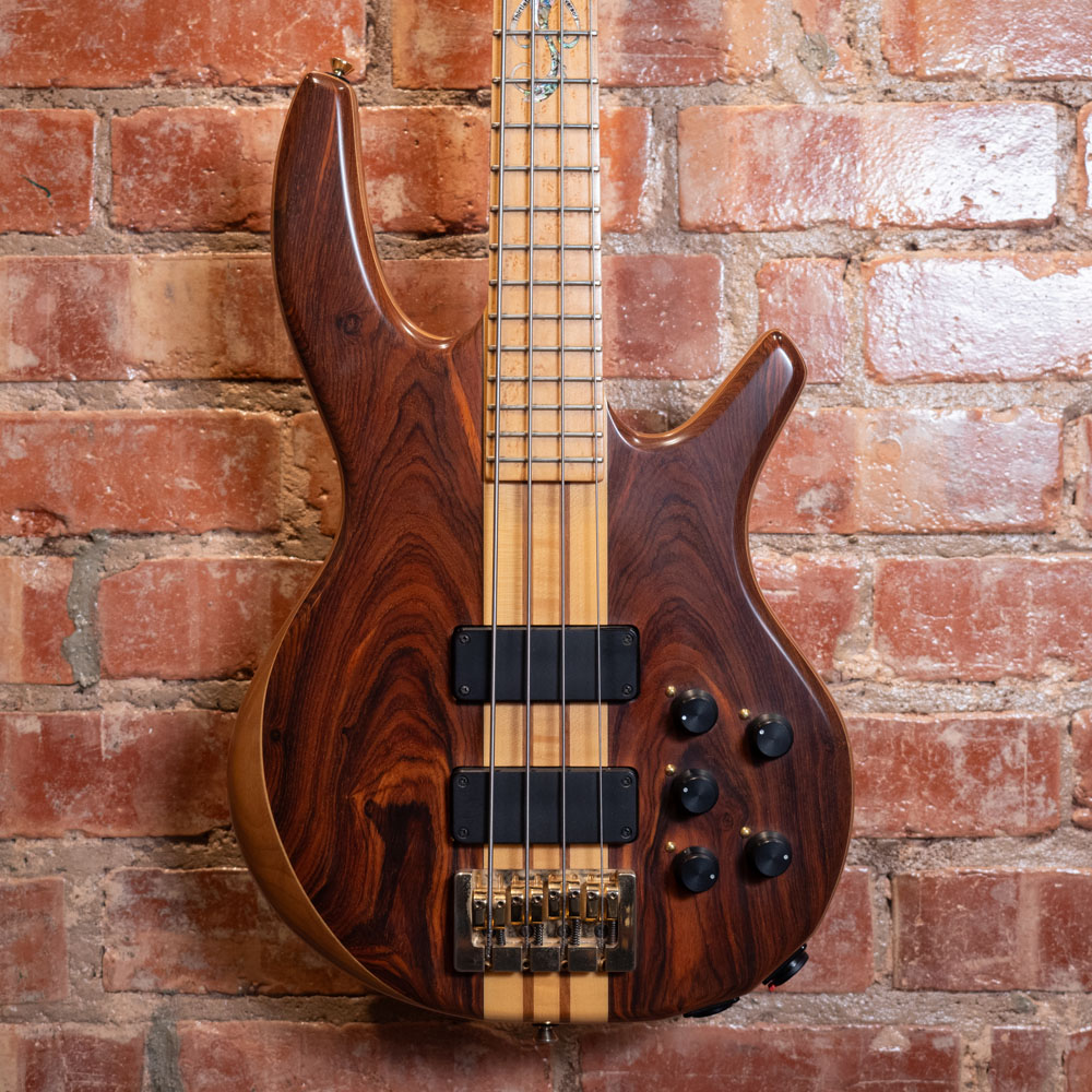 Used Overwater Progress III 4 Deluxe Bass Guitar Natural American Walnut TG38762 1